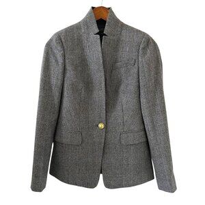 J Crew Wool Blend Plaid Regent Blazer Size 0